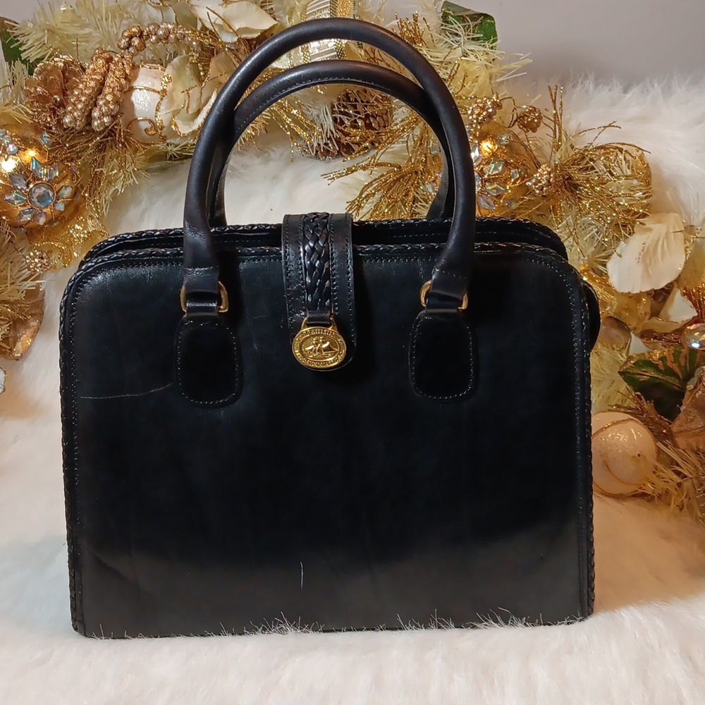 Vintage Brahman Doctor Bag Black  Leather
